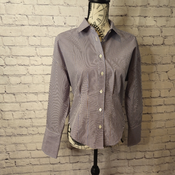 Heather Harlan size small womens multi colored striped fitted button up - Picture 4 of 12